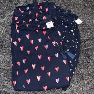 Soma Women's Pajama Bottoms - Navy with Heart and Star Patterns